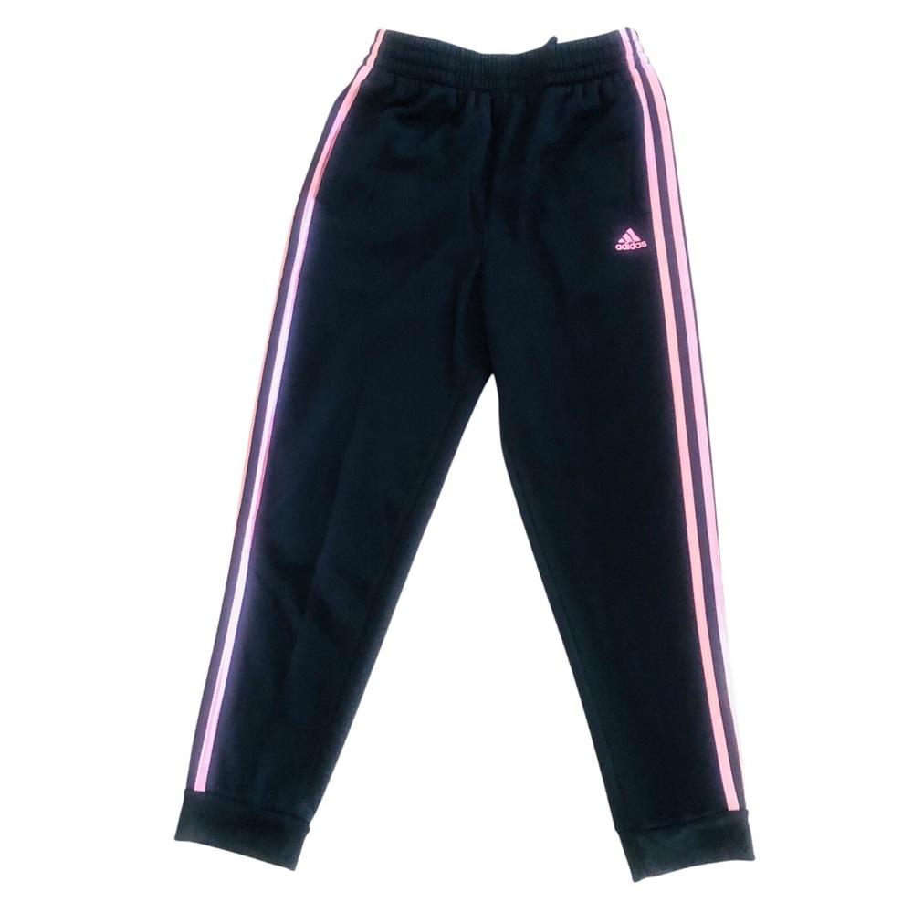 Girl’s Adidas Joggers 3-Stripes Tricot Black/Pink